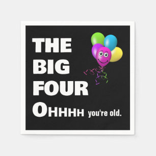 Guardanapo De Papel aniversário de 40 anos que ganha humor velho