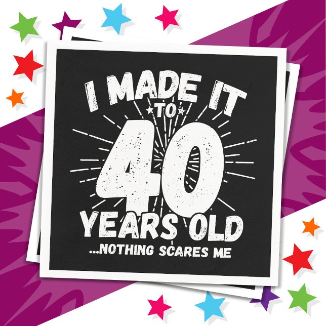 Guardanapo De Papel aniversário de 40 anos Sarcástico Meme Engraçado,  (Criador carregado)