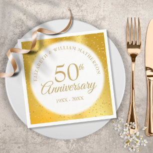 Guardanapo De Papel Aniversário de 50 anos de Casamento com Poeira Dou