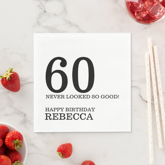 Guardanapo De Papel Aniversário de 60 anos (Insitu)