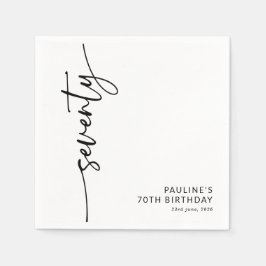 Guardanapo De Papel Aniversário de 70 anos com Letra Elegante