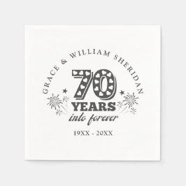 Guardanapo De Papel Aniversário de 70 anos de casamento Para Sempre