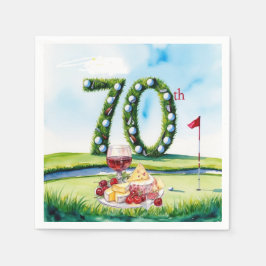 Guardanapo De Papel Aniversário de 70 anos para golfista