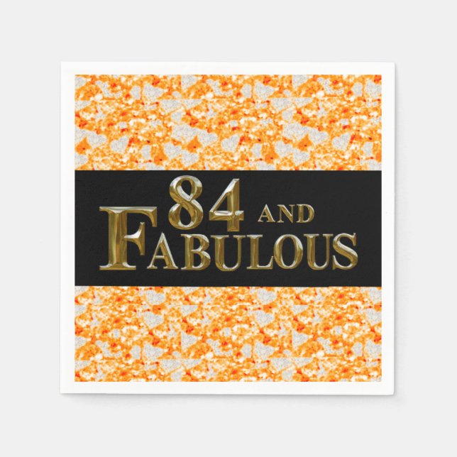 Guardanapo De Papel Aniversário de 84 anos (Frente)