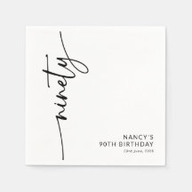 Aniversário de 90 anos com Letra Elegante