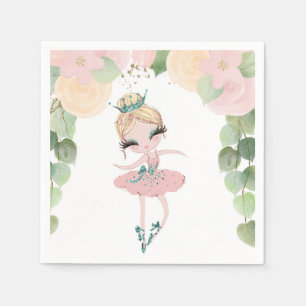 GUARDANAPO DE PAPEL ANIVERSÁRIO DE BALLERINA FLORAL