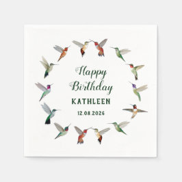 Guardanapo De Papel Aniversário de Beija-flor Personalizado