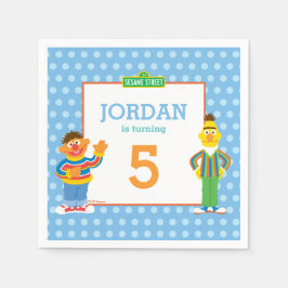Guardanapo De Papel Aniversário de Bert e Ernie