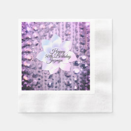 Guardanapo De Papel Aniversário de Boca-rosa e roxa