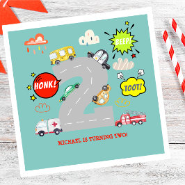 Guardanapo De Papel Aniversário de caminhões de honk