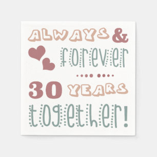 Guardanapo De Papel Aniversário de Casamento 30