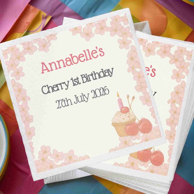 Guardanapo De Papel Aniversário de cereja 1rua Aroma de cereja (Criador carregado)