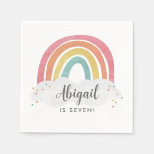 Guardanapo De Papel Aniversário de criança Colorido de Caligrafia Arco