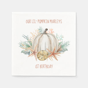 Guardanapo De Papel Aniversário de criança das Coastas Lil Pumpkin Sea