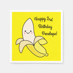 Guardanapo De Papel Aniversário de criança de Banana Cute