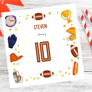 Guardanapo De Papel Aniversário de criança de bola de futebol american