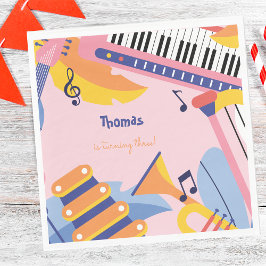 Guardanapo De Papel Aniversário de criança de dança e jogo