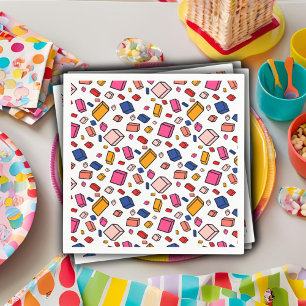 Guardanapo De Papel Aniversário de criança de Desenho de Padrão de Blo