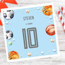 Aniversário de criança de esportes de esferas