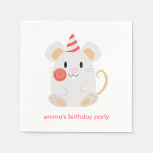 Guardanapo De Papel Aniversário de criança de Mouse Cute