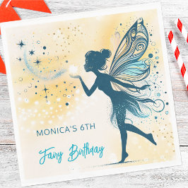 Guardanapo De Papel Aniversário de criança de poeira e estrelas de fad