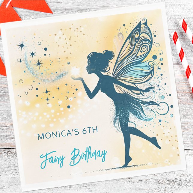 Guardanapo De Papel Aniversário de criança de poeira e estrelas de fad (Criador carregado)