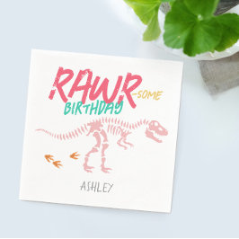 Guardanapo De Papel Aniversário de criança De Porcos De Dinossauro Ros