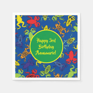 Guardanapo De Papel Aniversário de criança de Sapos de árvores