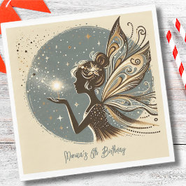 Guardanapo De Papel Aniversário de criança de silhueta de fada mágica