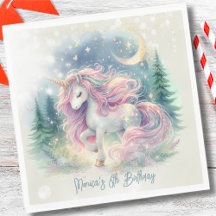 Aniversário de criança de unicórnio espumante mági