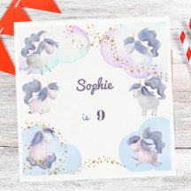 Aniversário de criança de unicórnios de fantasia m