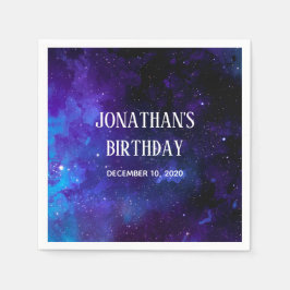 Guardanapo De Papel Aniversário de criança espacial. Festa de Planetár