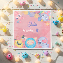 Aniversário de criança Pequeno e Bonito Monstro