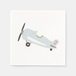 Guardanapo De Papel Aniversário de criança Personalizado de Avião Vint