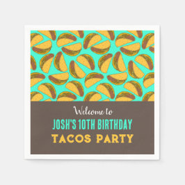 Guardanapo De Papel Aniversário de criança Tacos Partido Patternado