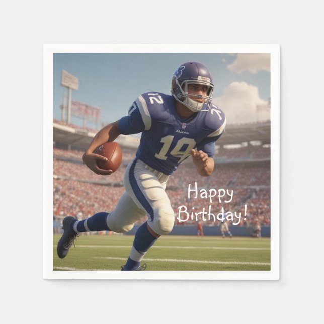 Guardanapo De Papel Aniversário de futebol (Frente)