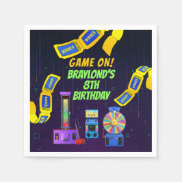 Guardanapo De Papel Aniversário de Jogos e Arcada