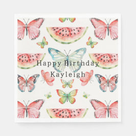 Guardanapo De Papel Aniversário de Melancia Verde