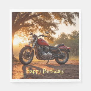 Guardanapo De Papel Aniversário de motocicleta