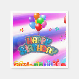 Guardanapo De Papel Aniversário de Papel Planta Praça