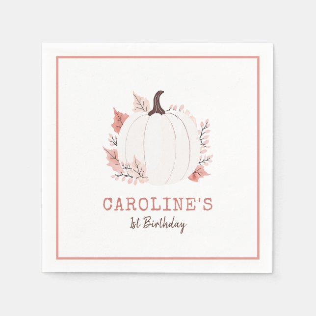 Guardanapo De Papel Aniversário de Pequeno Abóbora (Frente)