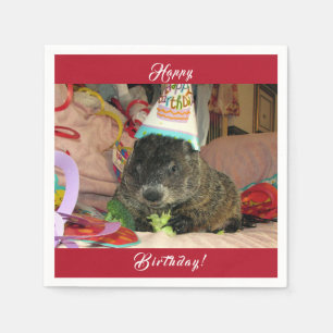 Guardanapo De Papel Aniversário de Pet Groundhog