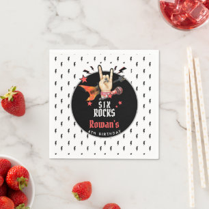 Guardanapo De Papel Aniversário de Rockstar Punk Legal para Qualquer I