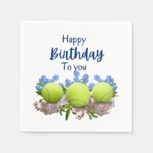 Guardanapo De Papel Aniversário de tênis com flores para o Jogador Nap