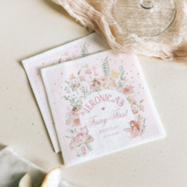 Guardanapo De Papel Aniversário de um ano da Fada Jardim Encantado Cap