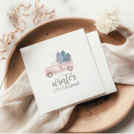 Guardanapo De Papel Aniversário de um ano Winter Onederland caminhão r