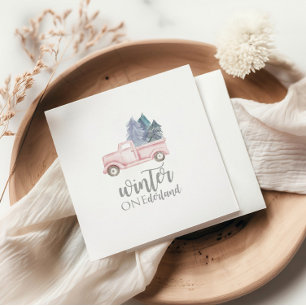 Guardanapo De Papel Aniversário de um ano Winter Onederland caminhão r