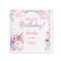 Aniversário de Unicórnio Mágico em Aquarela