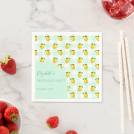 Guardanapo De Papel Aniversário de Verão com Limão Cítrico