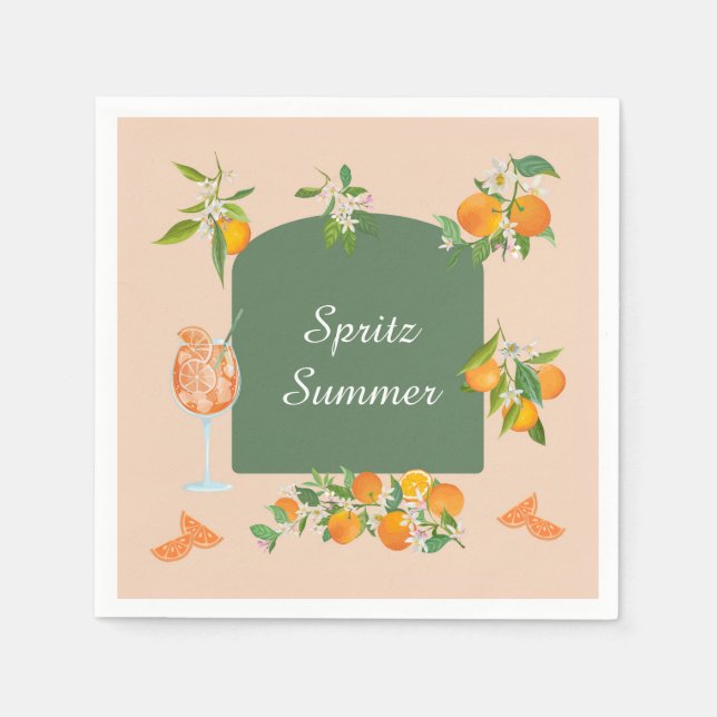 Guardanapo De Papel Aniversário de Verão Spritz (Frente)